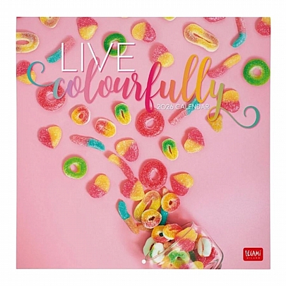 Μηνιαίο Ημερολόγιο Τοίχου 2026 - Live Colorfully (30x29) - Legami