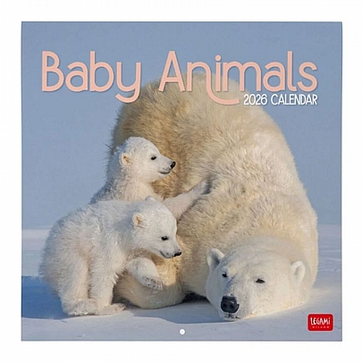 Μηνιαίο Ημερολόγιο Τοίχου 2026 - Baby Animals (30x29) - Legami