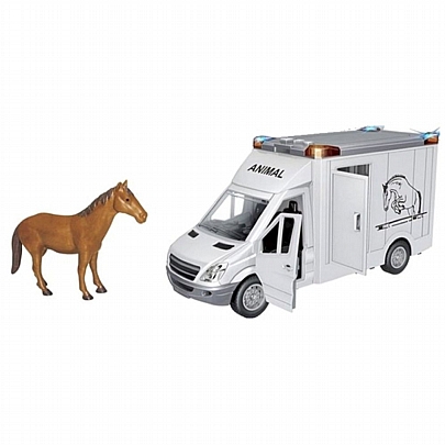 Horse Transporter 1:16 (Με ήχο, Φως & Κίνηση μέσω Τριβής) - Metropoli Horse Transporter 1:16 (Με ήχο, Φως & Κίνηση μέσω Τριβής) - Metropoli