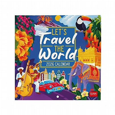 Μηνιαίο Ημερολόγιο Τοίχου 2026 - Let's Travel the World (18x18) - Legami