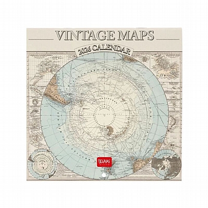 Μηνιαίο Ημερολόγιο Τοίχου 2026 - Vintage Maps (18x18) - Legami