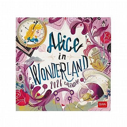 Μηνιαίο Ημερολόγιο Τοίχου 2026 - Alice in Wonderland (18x18) - Legami