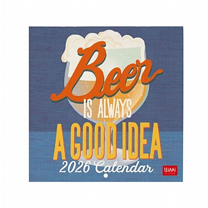 Μηνιαίο Ημερολόγιο Τοίχου 2026 - Beer is always a good idea (18x18) - Legami