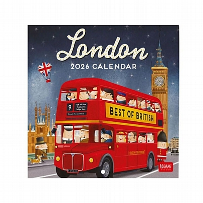 Μηνιαίο Ημερολόγιο Τοίχου 2026 - London (18x18) - Legami