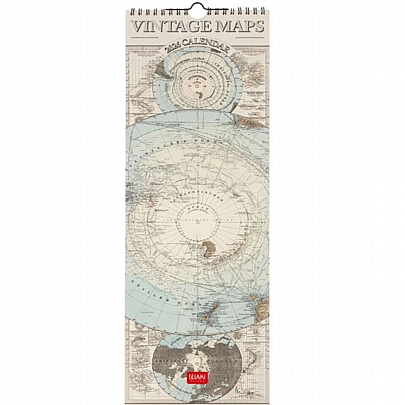 Μηνιαίο Ημερολόγιο Τοίχου 2026 - Vintage Maps (16x49) - Legami