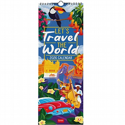 Μηνιαίο Ημερολόγιο Τοίχου 2026 - Let's Travel the World (16x49) - Legami