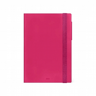 Εβδομαδιαίο Ημερολόγιο με λάστιχο 2026 - Raspberry (12x18) - Legami