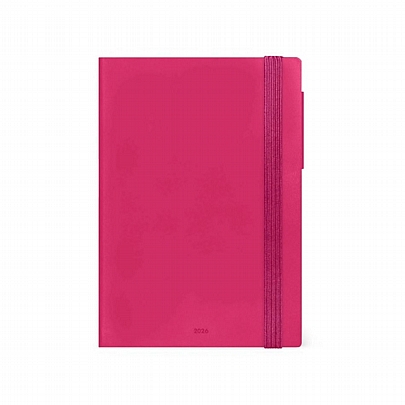 Ημερήσιο Ημερολόγιο με λάστιχο 2025 - Raspberry (12x18) - Legami