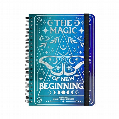 Εβδομαδιαίο Ημερολόγιο Σπιράλ με λάστιχο 2026 - Moth (15x21) - Legami