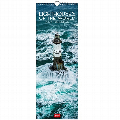 Μηνιαίο Ημερολόγιο Τοίχου 2026 - Lighthouses of the World (16x49) - Legami