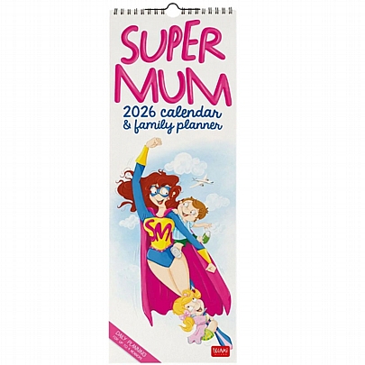 Μηνιαίο Ημερολόγιο Τοίχου 2026 - Super Mum (16x49) - Legami