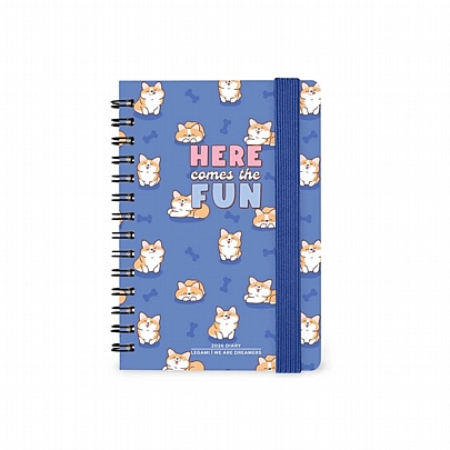 Εβδομαδιαίο Ημερολόγιο Σπιράλ με λάστιχο 2026 - Blue Corgi (8.5x13) - Legami Εβδομαδιαίο Ημερολόγιο Σπιράλ με λάστιχο 2026 - Blue Corgi (8.5x13) - Legami