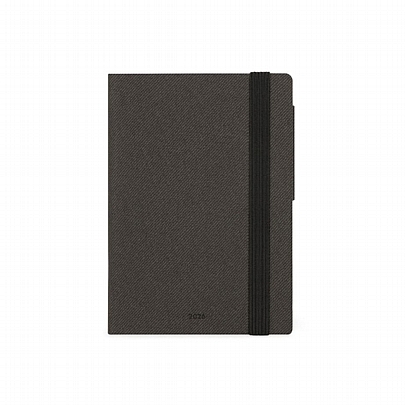 Εβδομαδιαίο Ημερολόγιο με λάστιχο 2026 - Deep Graphite (9.5x13) - Legami