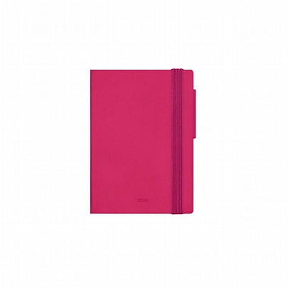 Mini Εβδομαδιαίο Ημερολόγιο με λάστιχο 2026 - Raspberry (8x11) - Legami