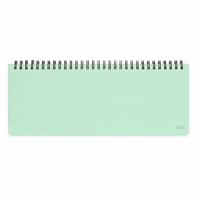 Εβδομαδιαίο Πλάγιο Σπιράλ Ημερολόγιο 13 Μηνών 2026 - Pastel Mint (10.2x27.2) - Legami