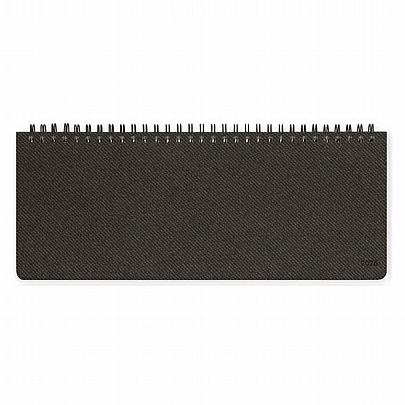 Εβδομαδιαίο Πλάγιο Σπιράλ Ημερολόγιο 13 Μηνών 2026 - Deep Graphite (10.2x27.2) - Legami