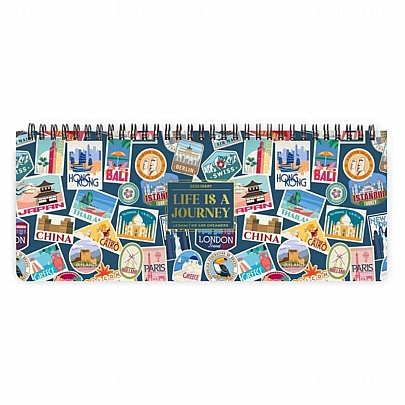 Εβδομαδιαίο Πλάγιο Σπιράλ Ημερολόγιο 2026 - Travel Stickers (10.2x27.2) - Legami Εβδομαδιαίο Πλάγιο Σπιράλ Ημερολόγιο 2026 - Travel Stickers (10.2x27.2) - Legami