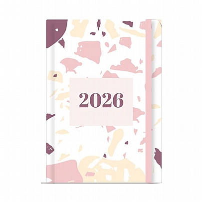 Ημερήσιο Ημερολόγιο με λάστιχο Versus 2026 - Urban Grid (14x20) - Tesoro