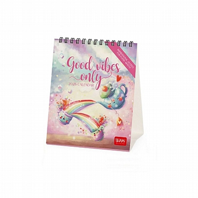 Μηνιαίο Επιτραπέζιο Ημερολόγιο 2026 Σπιράλ - Good Vibes Only (12x14.5) - Legami