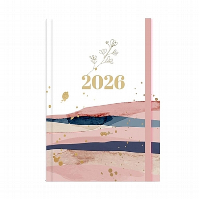 Ημερήσιο Ημερολόγιο με λάστιχο Versus 2026 - Contrast Flow (14x20) - Tesoro