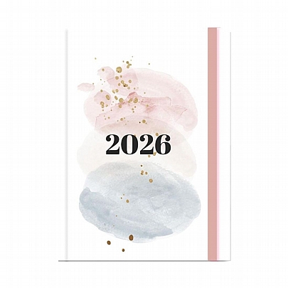 Ημερήσιο Ημερολόγιο με λάστιχο Versus 2026 - Design Circle (14x20) - Tesoro