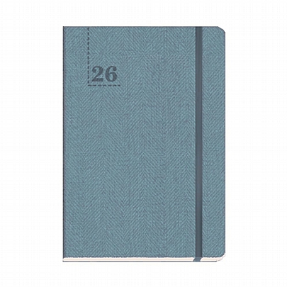 Ημερήσιο Ημερολόγιο με λάστιχο Tailor Made 2026 - Blue (17x24) - The Writing Fields