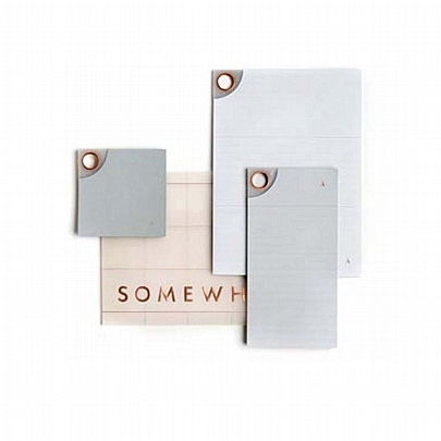 Σετ 3 Μαγνητικά Μπλοκ με Αφαιρούμενα Χαρτάκια - Stone Gray - Somewhere