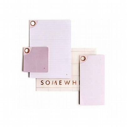 Σετ 3 Μαγνητικά Μπλοκ με Αφαιρούμενα Χαρτάκια - Blush - Somewhere