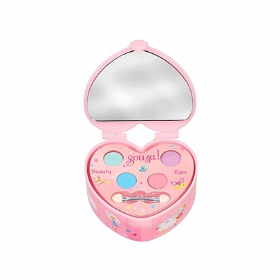 Σετ Μακιγιάζ Beauty Box με Καθρέφτη - Heart - Souza