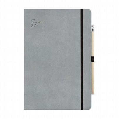 Εβδομαδιαίο Ημερολόγιο με λάστιχο Handy 2027 - Grey (17x25) - AdBook
