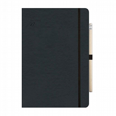 Εβδομαδιαίο Ημερολόγιο με λάστιχο Handy 2027 - Black (17x25) - AdBook