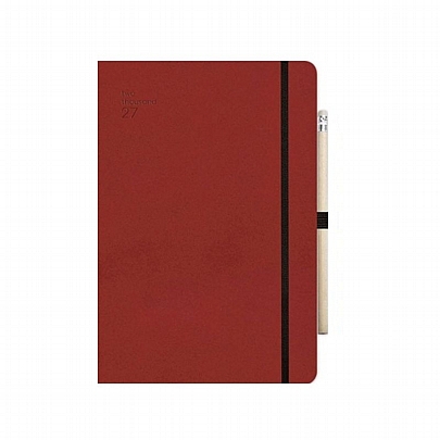 Ημερήσιο Ημερολόγιο με λάστιχο Handy 2027 - Red (9x13) - AdBook