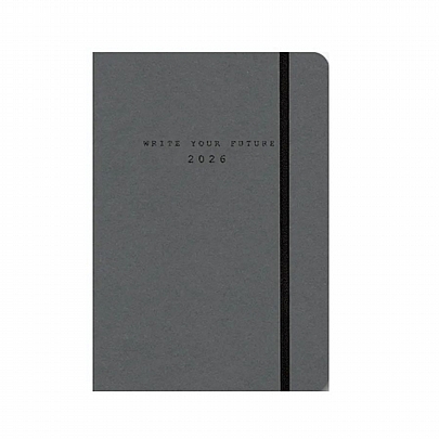 Εβδομαδιαίο Ημερολόγιο με λάστιχο Eco Elastic 2026 - Charcoal (13x21) - AdBook