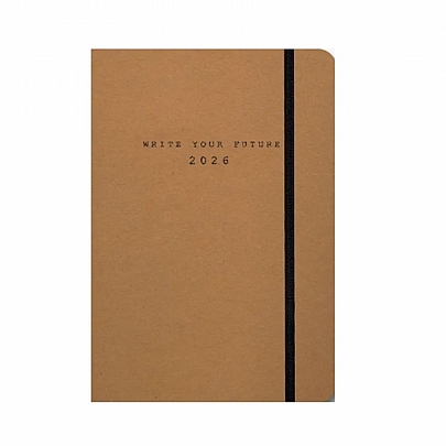 Εβδομαδιαίο Ημερολόγιο με λάστιχο Eco Elastic 2026 - Tan (13x21) - AdBook