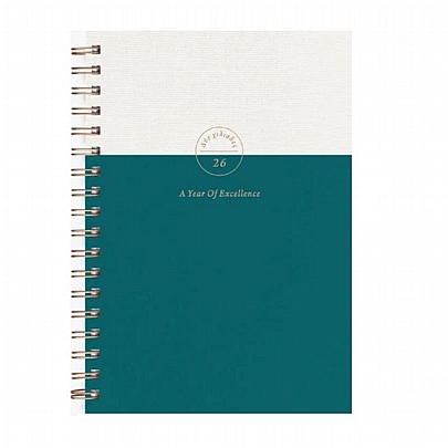 Ημερήσιο Ημερολόγιο Spiral Bronze 2026 - Teal (17x25) - AdBook