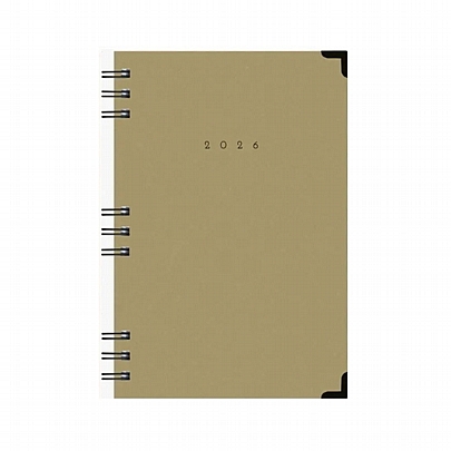Ημερήσιο Ημερολόγιο Spiral Cotton 2026 - Kraft (14x21) - AdBook