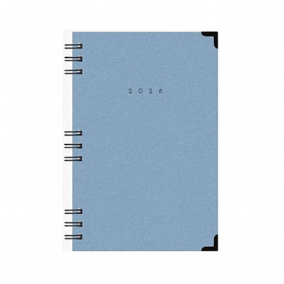 Ημερήσιο Ημερολόγιο Spiral Cotton 2026 - Light Blue (14x21) - AdBook