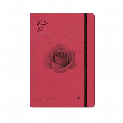 Ημερήσιο Ημερολόγιο με λάστιχο Seasons Of You 2026 - Cherry (14x21) - AdBook