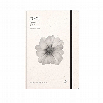 Ημερήσιο Ημερολόγιο με λάστιχο Seasons Of You 2026 - Soft Beige (14x21) - AdBook