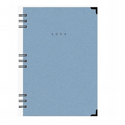 Ημερήσιο Ημερολόγιο Spiral Cotton 2026 - Light Blue (17x25) - AdBook