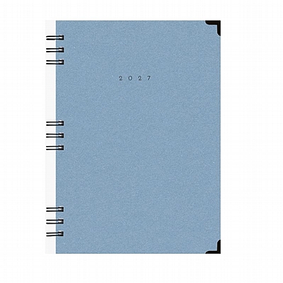 Ημερήσιο Ημερολόγιο Spiral Cotton 2027 - Light Blue (17x25) - AdBook