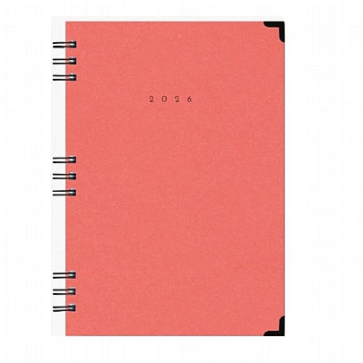 Ημερήσιο Ημερολόγιο Spiral Cotton 2026 - Terracota (17x25) - AdBook