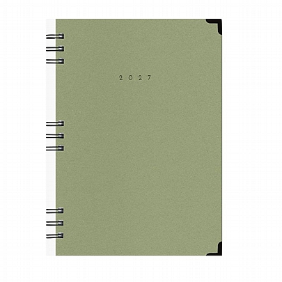 Ημερήσιο Ημερολόγιο Spiral Cotton 2027 - Olive (17x25) - AdBook