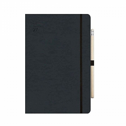 Εβδομαδιαίο Ημερολόγιο με λάστιχο Handy 2027 - Black (13x21) - AdBook
