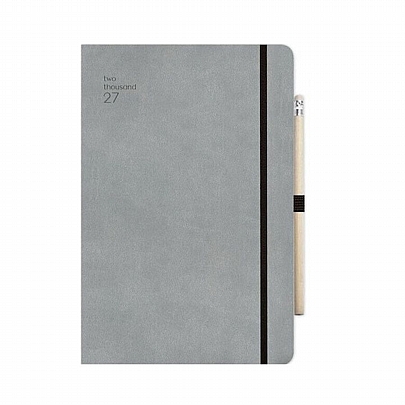 Εβδομαδιαίο Ημερολόγιο με λάστιχο Handy 2027 - Grey (13x21) - AdBook