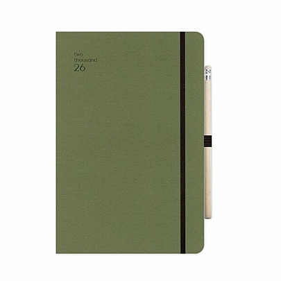 Εβδομαδιαίο Ημερολόγιο με λάστιχο Handy 2026 - Chaki (13x21) - AdBook