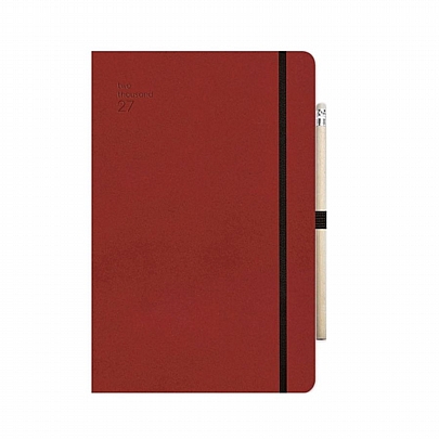 Εβδομαδιαίο Ημερολόγιο με λάστιχο Handy 2027 - Red (13x21) - AdBook