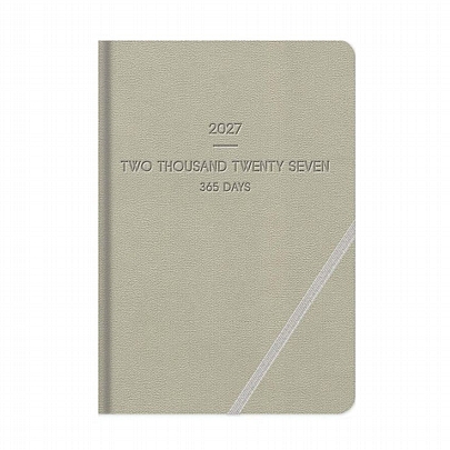 Ημερήσιο Ημερολόγιο με λάστιχο Lieve 2027 - Beige (17x25) - AdBook
