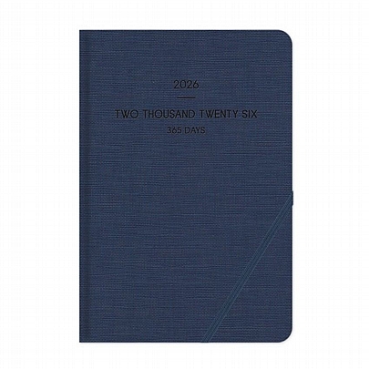 Ημερήσιο Ημερολόγιο με λάστιχο Lieve 2026 - Blue Navy (17x25) - AdBook Ημερήσιο Ημερολόγιο με λάστιχο Lieve 2026 - Blue Navy (17x25) - AdBook