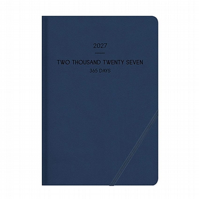 Ημερήσιο Ημερολόγιο με λάστιχο Lieve 2027 - Blue Navy (17x25) - AdBook